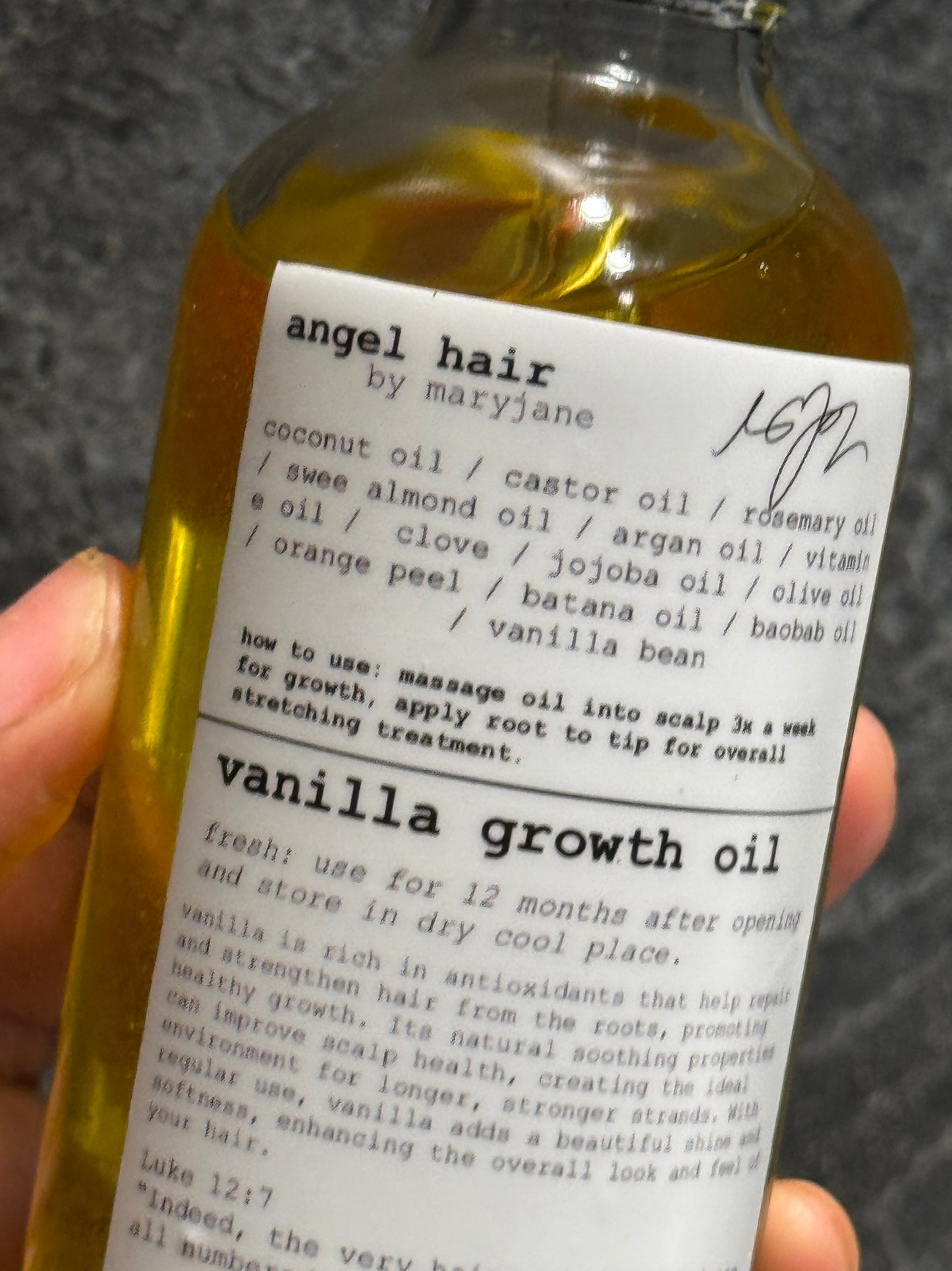 Vanilla Growth Oil